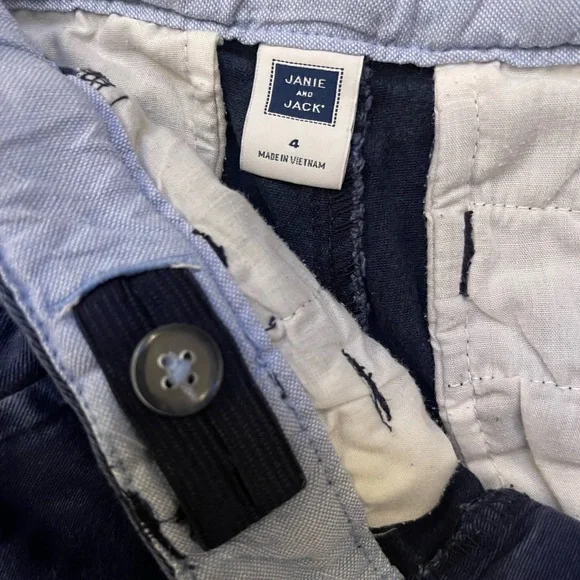 Bundle of JANIE AND JACK Twill Stretch Pants in Size 3-4 Y in Navy and Khaki - Picture 5 of 7